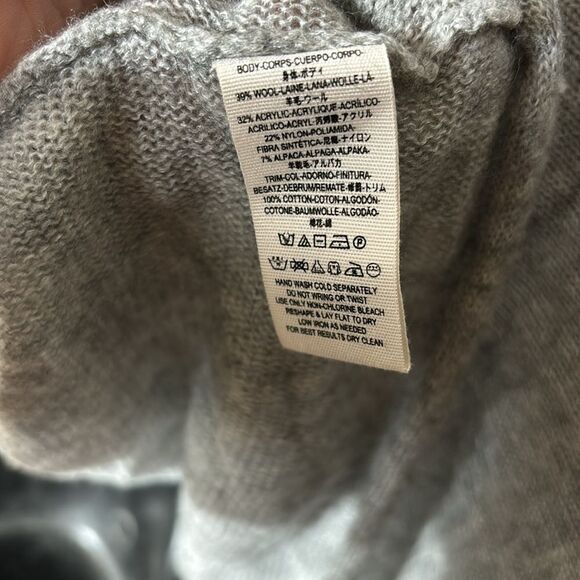 Free people alpaca wool assymetrical hem sweater soft cozy small knit - Picture 5 of 5